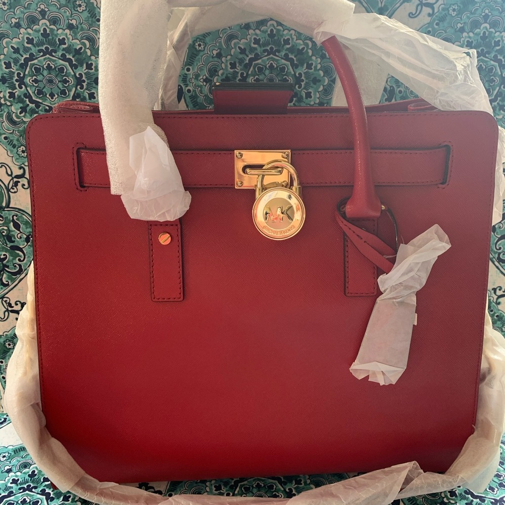 Red Michael Kors Tote